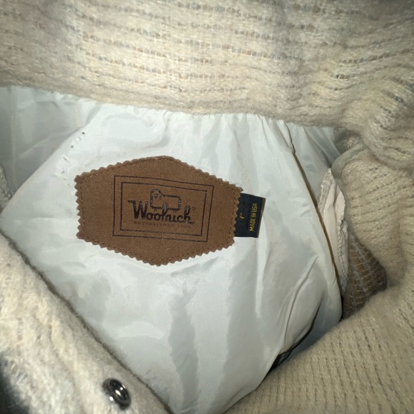 Vintage Woolrich hooded cream/ brown wool mohair blend southwestern duster coat - Picture 5 of 6